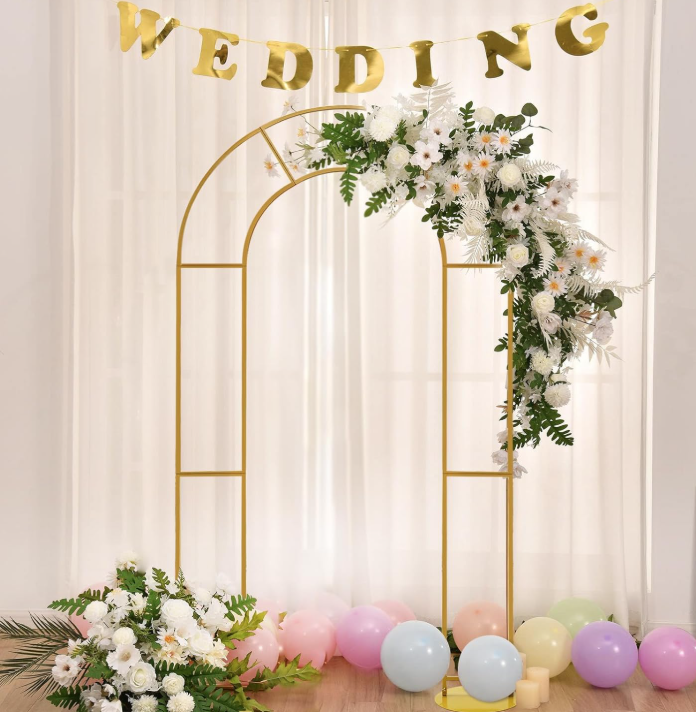 White flower garland hire for event backdrop