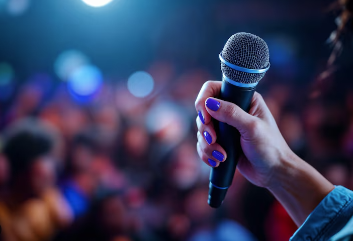 Master of Ceremony microphone at event